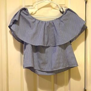 Strip Off Shoulder Top